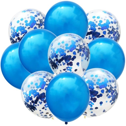 Verjaardagsballonnen met confetti 10 stuks