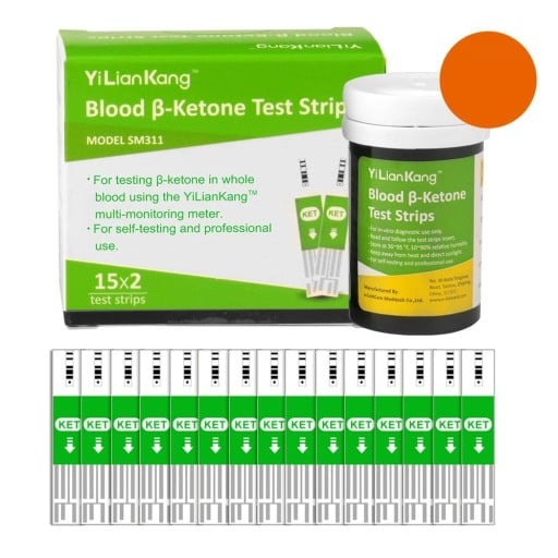 Vérketon tesztcsíkok 30 db Gyors 5s mérés Keto diétákhoz Pontos ketontartalom ellenőrzés Otthoni tesztelés Alacsony mintavételi mennyiség