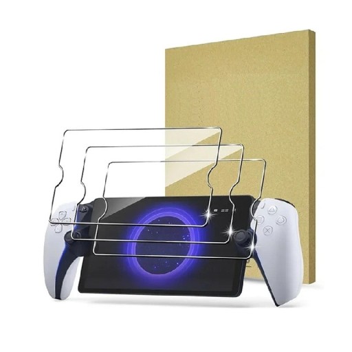 Verre trempé de protection pour Sony PlayStation PS5 Portal 3 pièces Protection transparente contre les rayures Résistant