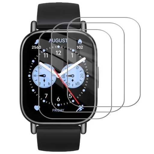 Verre trempé premium 9H 3 pcs pour Xiaomi Redmi Watch 5 Active HD verre de protection transparent pour écran de montre intelligente bords arrondis 2,5D