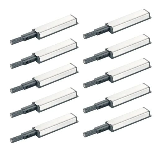 Verrou à pression magnétique pour armoires 10 pcs Bloqueur métallique avec bouton Magnétique réglable pour une ouverture et fermeture faciles