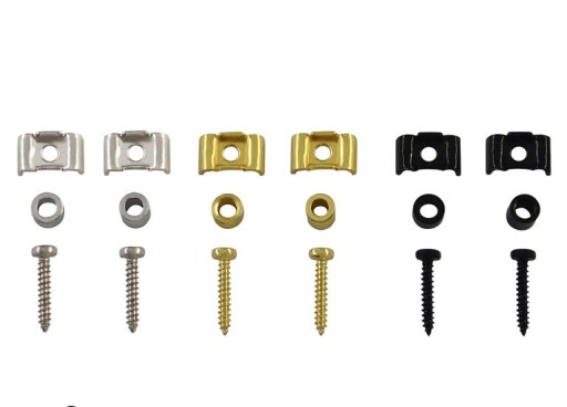 Verrou métallique en forme de papillon pour tête de cordes avec colonne ronde Pièce de rechange pour guitare électrique ST SQ TL Support de cordes sur la tête