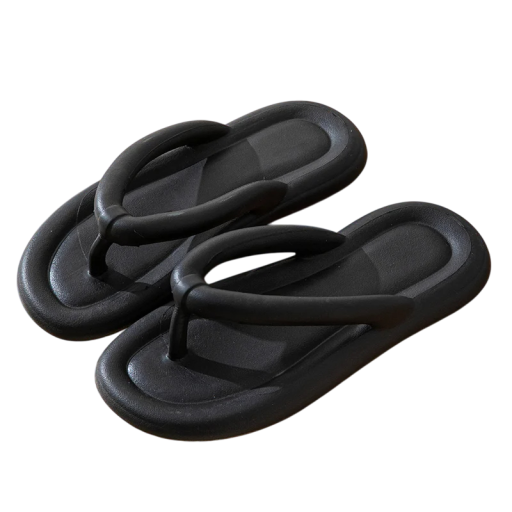 Verstärkte, bequeme Damen-Flip-Flops mit weicher Sohle. Rutschfeste Sommer-Hausschuhe für Zuhause und draußen. Leichte Schuhe
