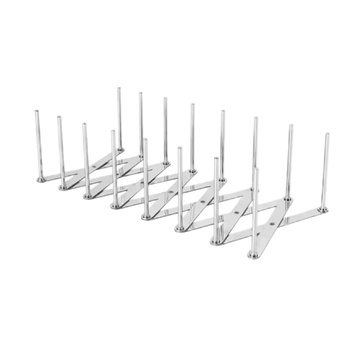 Verstelbare uitschuifbare standaard voor servies en deksels 9 x 13 x 7.2 cm roestvrijstalen houder voor borden en keukenaccessoires