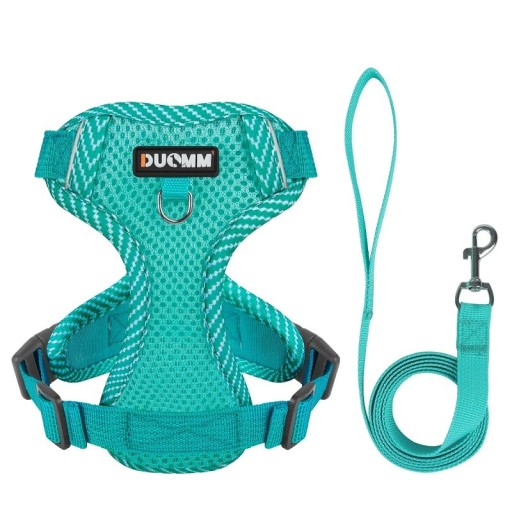 Verstelbare veiligheidsgordel voor honden met lijn Mesh gordel voor kleine honden Reflecterende vesten met lijn Ademend vest voor honden van 5,5 - 8,5 kg