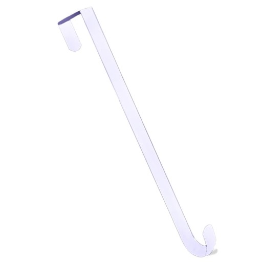 Věšák na dveře 38 x 2,2 cm Kovový háček pro sváteční věnce Pevný držák na závěsné dekorace Praktický kovový věšák pro domácí výzdobu