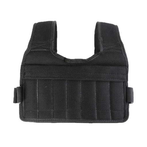 Vestă de greutăți pentru alergare și antrenament de forță, vestă de antrenament reglabilă de 3 kg, vestă sport neagră cu buzunare pentru greutăți