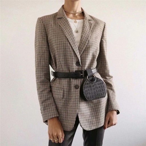 Veste à carreaux pour femmes B920