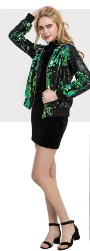 Veste à paillettes pour femmes J2784