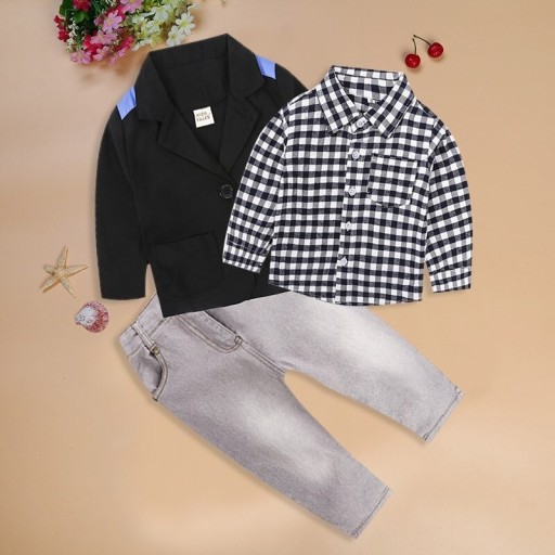 Veste, chemise et pantalon pour garçon L1580