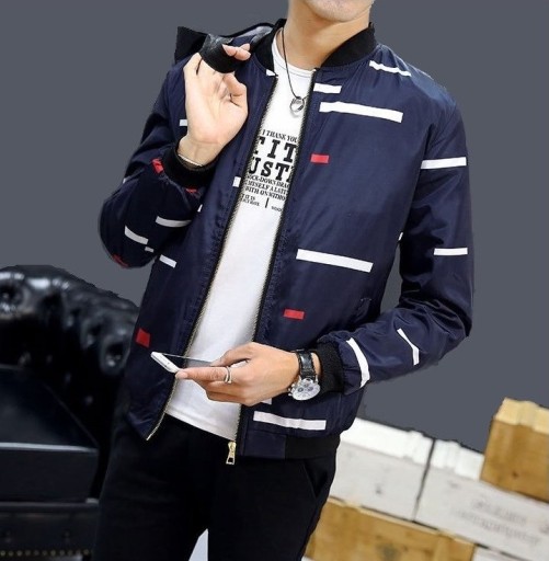 Veste d'automne/hiver pour homme avec des rectangles J1421