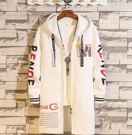 Veste d'automne longue pour homme F1241