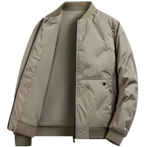 Veste d'aviation pour homme d'automne avec col baseball à zip et poches POLYESTER de marque tendance disponible en différentes couleurs