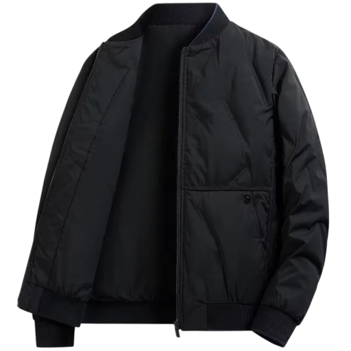 Veste d'aviation pour homme d'automne avec col baseball à zip et poches POLYESTER de marque tendance disponible en différentes couleurs