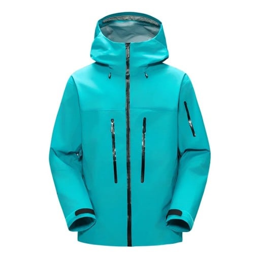 Veste d’extérieur imperméable pour homme avec capuche Poches zippées Poignets réglables Matière respirante Veste coupe-vent pour le sport