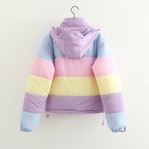 Veste d'hiver arc-en-ciel pour femmes P1752