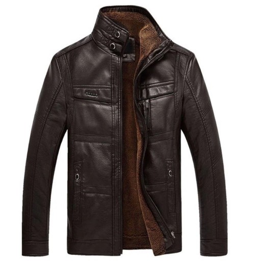 Veste d'hiver en cuir pour hommes F1126
