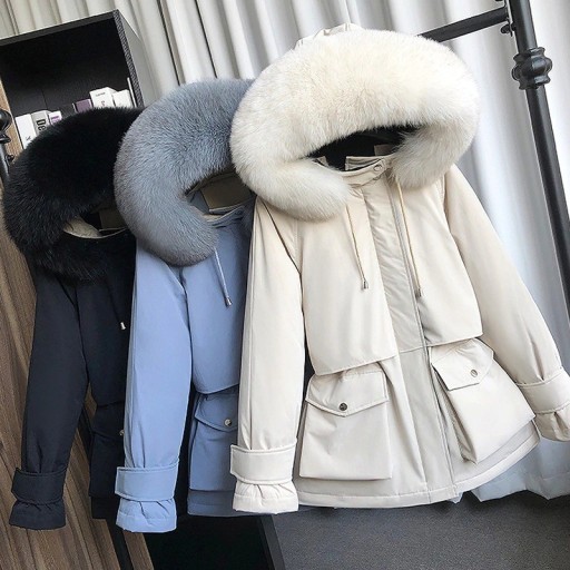 Veste d'hiver pour femme avec fourrure