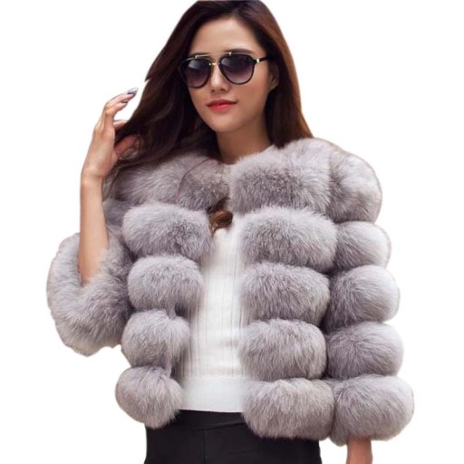 Veste d'hiver pour femmes en fausse fourrure