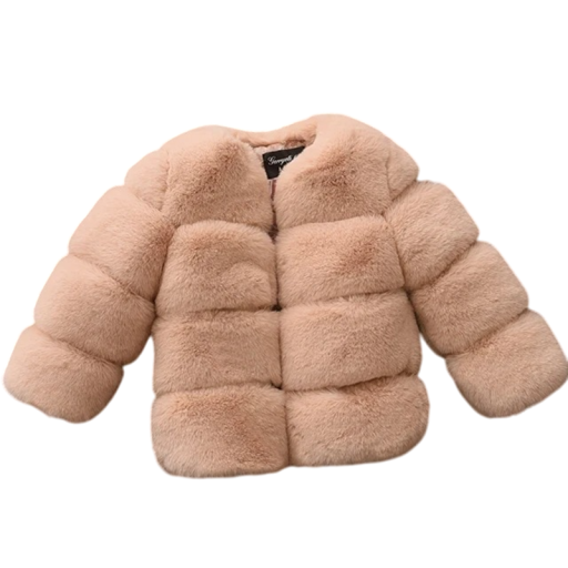 Veste d'hiver pour fille en fausse fourrure