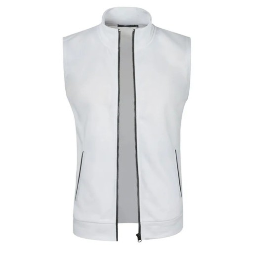 Veste de sport pour homme à zip avec poches en polyester sans manches pour la randonnée, les activités de plein air et le port