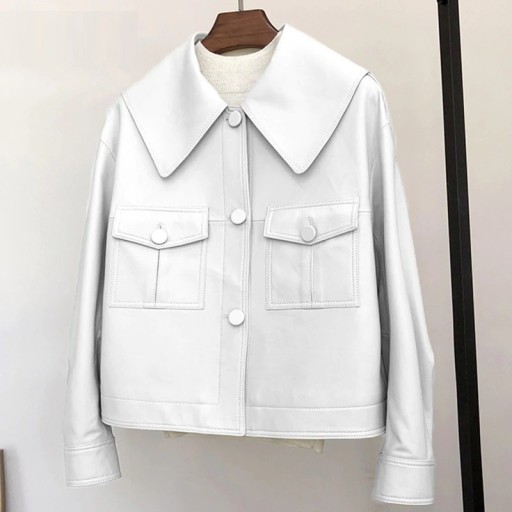 Veste en cuir pour femmes P1947