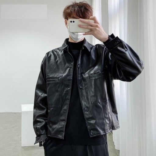 Veste en cuir pour homme F1161