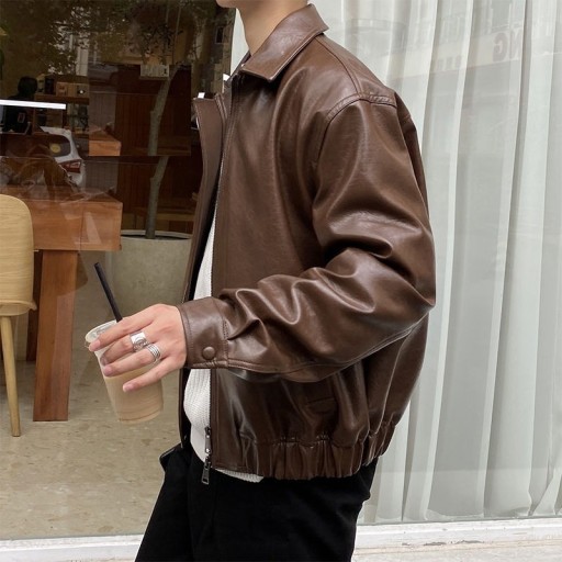 Veste en cuir pour homme F1183