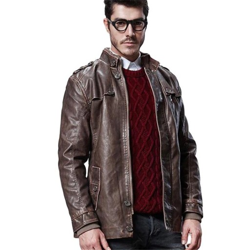 Veste en cuir pour homme F1305