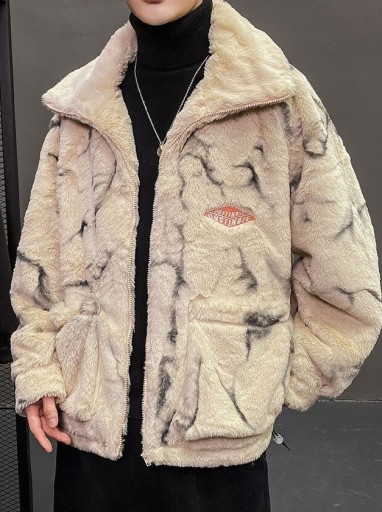 Veste en fausse fourrure pour homme