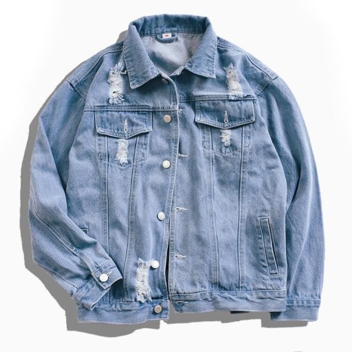 Veste en jean pour femme avec chien