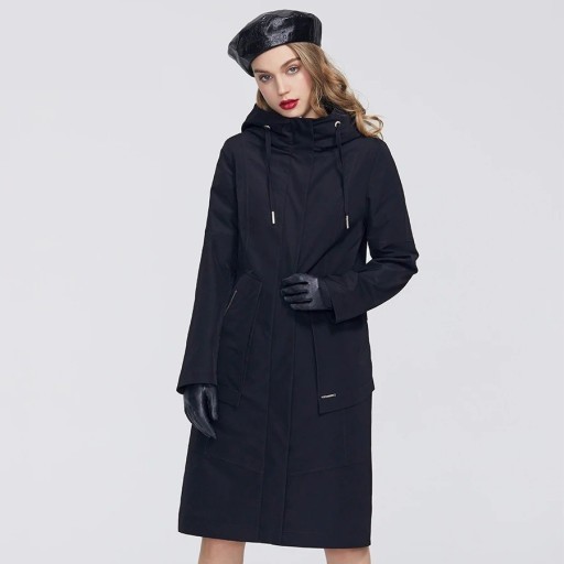 Veste longue femme avec capuche