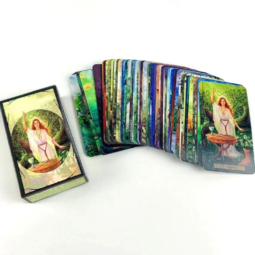 Veštecké tarotové karty balíček 78 kariet 10,5 x 6,2 cm ilustrované karty pre tarotový výklad a prácu s významami symbolov