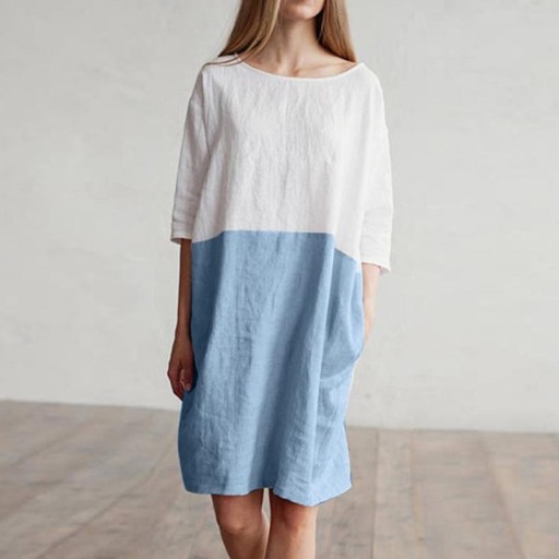 Vestido bicolor para mujer