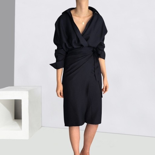 Vestido camisero cruzado