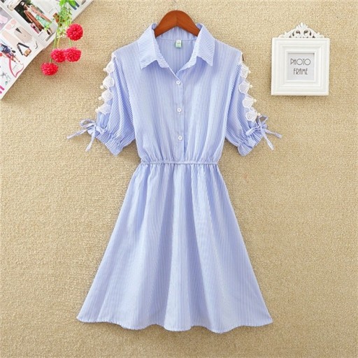 Vestido camisero de mujer con aberturas