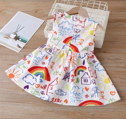Vestido colorido para niña N74