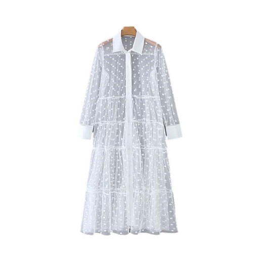 Vestido de camisa transparente