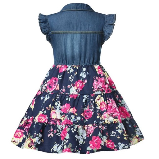 Vestido de flores para meninas