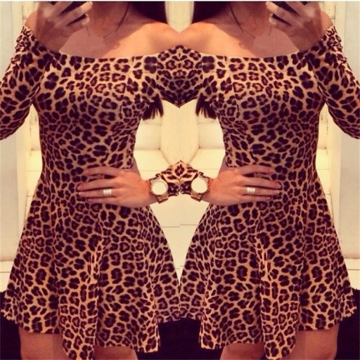 Vestido de leopardo para mujer P842