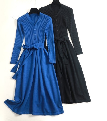 Vestido de malha longo