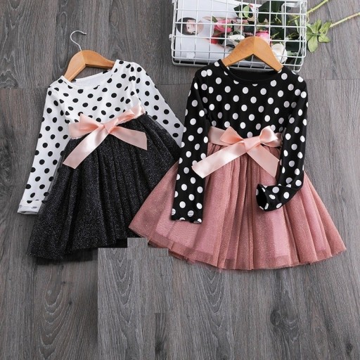 Vestido de menina com laço N99