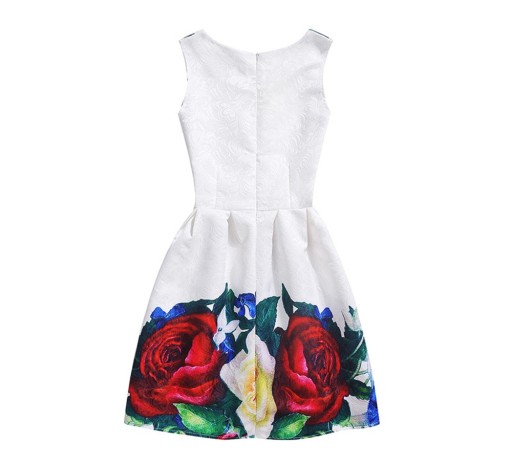 Vestido de menina LOVE com estampado de flores