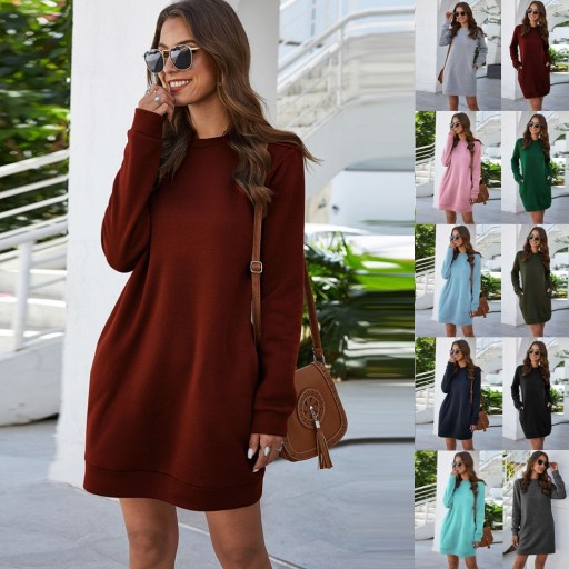 Vestido de moletão feminino B37