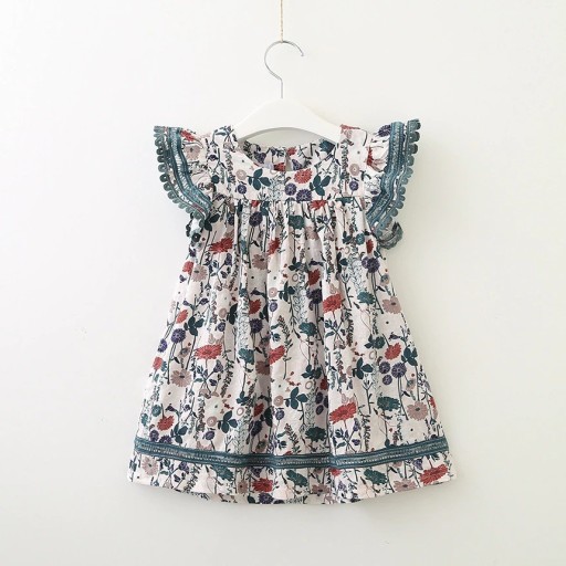 Vestido de niña con estampado floral N72