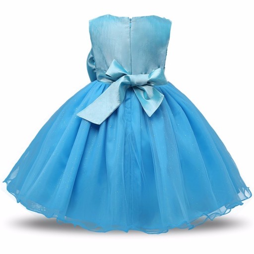Vestido de niña moderno - Azul claro