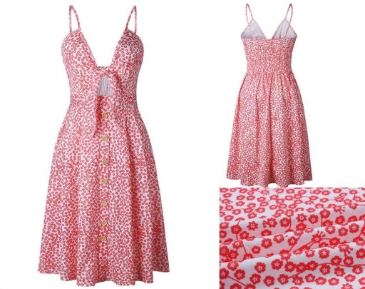 Vestido de Verão Feminino com Laço