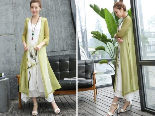 Vestido de Verão Feminino de Dois Peças