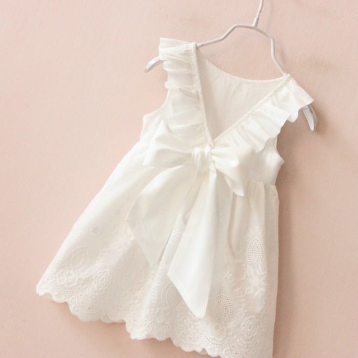 Vestido de Verão para Meninas Thin - branco