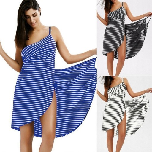 Vestido de verão riscado para senhora P1174